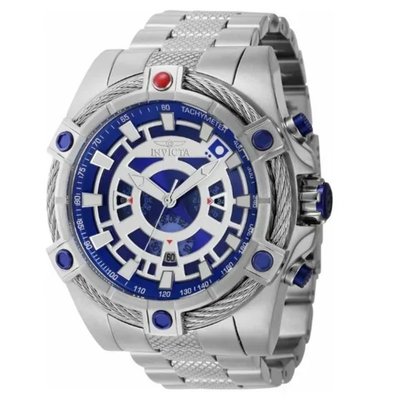 Invicta Silver and Blue Men's Watch